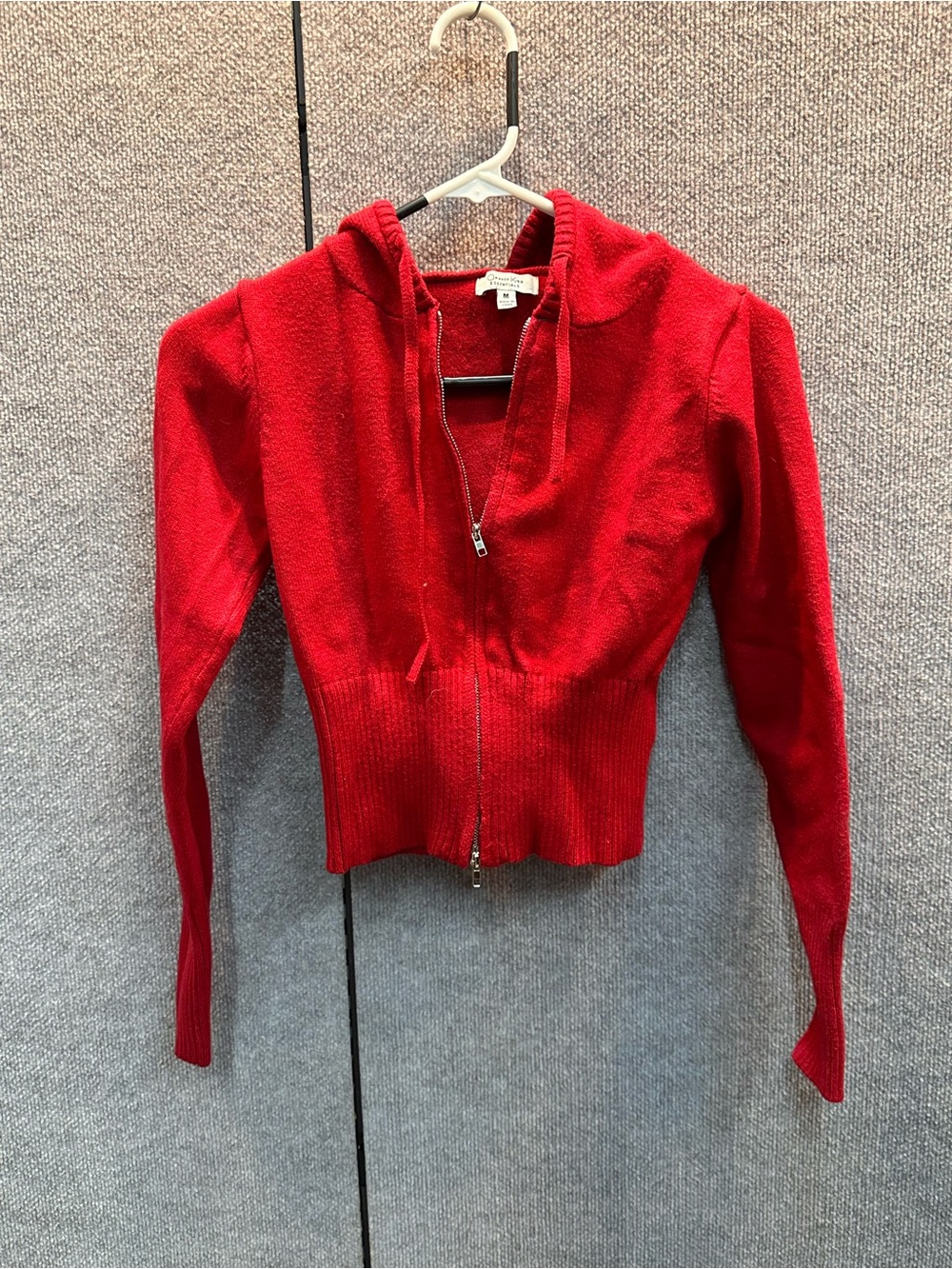 Women's Red Zip-Up Hoodie Sweatshirt